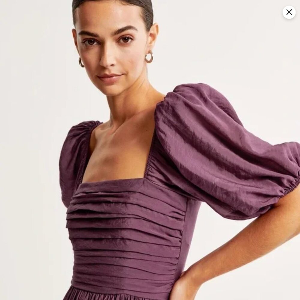 Abercrombie & Fitch Women's Purple and Burgundy Dress